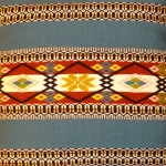 Norwegian weaving style pillow by Lois Fride